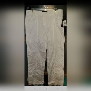 Sharagano Women's Elegant Cream Trousers